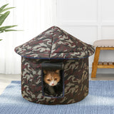 Maxbell Stray Cats Shelter Waterproof Furniture Outside Outdoor Feral Dog House 35cmx35cmx42cm Red