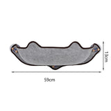 Maxbell Cat Hammock Cars Space Saving Sleeping Window Mounted Perch Seat Gray