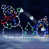 Maxbell Waterproof Christmas LED Lamps Landscape Snowman Penguin Lights for Walkway