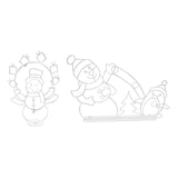 Maxbell Waterproof Christmas LED Lamps Landscape Snowman Penguin Lights for Walkway