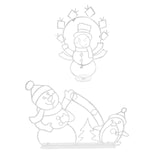 Maxbell Waterproof Christmas LED Lamps Landscape Snowman Penguin Lights for Walkway