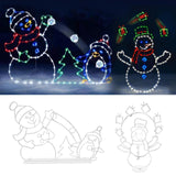 Maxbell Waterproof Christmas LED Lamps Landscape Snowman Penguin Lights for Walkway