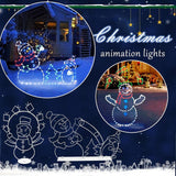 Maxbell Waterproof Christmas LED Lamps Landscape Snowman Penguin Lights for Walkway