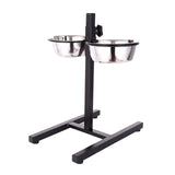 Maxbell Adjustable Elevated Pet Bowls Feeder Cats Kitten Raised Water and Food Bowls 23cmx7cm