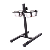 Maxbell Adjustable Elevated Pet Bowls Feeder Cats Kitten Raised Water and Food Bowls 23cmx7cm
