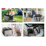 Maxbell Cat Carrier Dog Carrier Carrying Bags Soft Foldable for Dog Gray