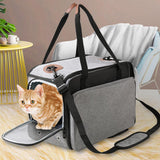 Maxbell Cat Carrier Dog Carrier Carrying Bags Soft Foldable for Dog Gray