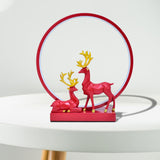 Maxbell Elk Couple Table Lamp Modern Bedside Light for Bedroom Fireplace Anniversary