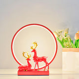Maxbell Elk Couple Table Lamp Modern Bedside Light for Bedroom Fireplace Anniversary
