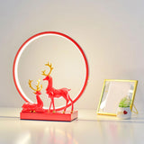 Maxbell Elk Couple Table Lamp Modern Bedside Light for Bedroom Fireplace Anniversary