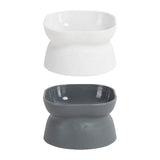 Maxbell Cat Bowl Pet Bowl Stable Feeding Station Dog Bowl for Puppy Supplies White