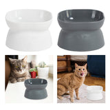 Maxbell Cat Bowl Pet Bowl Stable Feeding Station Dog Bowl for Puppy Supplies White