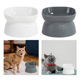 Maxbell Cat Bowl Pet Bowl Stable Feeding Station Dog Bowl for Puppy Supplies White