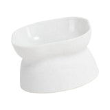 Maxbell Cat Bowl Pet Bowl Stable Feeding Station Dog Bowl for Puppy Supplies White