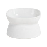 Maxbell Cat Bowl Pet Bowl Stable Feeding Station Dog Bowl for Puppy Supplies White