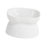 Maxbell Cat Bowl Pet Bowl Stable Feeding Station Dog Bowl for Puppy Supplies White
