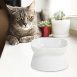 Maxbell Cat Bowl Pet Bowl Stable Feeding Station Dog Bowl for Puppy Supplies White