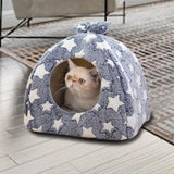 Maxbell Soft Plush Kittens Cat Bed pet house House Versatile Sturdy Construction Size S