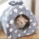 Maxbell Soft Plush Kittens Cat Bed pet house House Versatile Sturdy Construction Size S