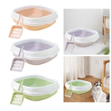Maxbell Semienclosed Cat Toilet Stronger Durable Travel Litter Pan Cleaning Rabbit Pink, Cover, Spoon