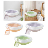 Maxbell Semienclosed Cat Toilet Stronger Durable Travel Litter Pan Cleaning Rabbit Pink, Cover, Spoon