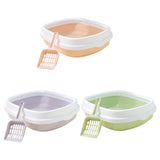 Maxbell Semienclosed Cat Toilet Stronger Durable Travel Litter Pan Cleaning Rabbit Pink, Cover, Spoon