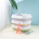 Maxbell Semienclosed Cat Toilet Stronger Durable Travel Litter Pan Cleaning Rabbit Pink, Cover, Spoon