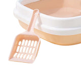 Maxbell Semienclosed Cat Toilet Stronger Durable Travel Litter Pan Cleaning Rabbit Pink, Cover, Spoon