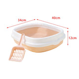 Maxbell Semienclosed Cat Toilet Stronger Durable Travel Litter Pan Cleaning Rabbit Pink, Cover, Spoon