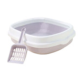 Maxbell Semienclosed Cat Toilet Stronger Durable Travel Litter Pan Cleaning Rabbit Grey
