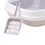 Maxbell Semienclosed Cat Toilet Stronger Durable Travel Litter Pan Cleaning Rabbit Grey