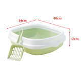 Maxbell Semienclosed Cat Toilet Stronger Durable Travel Litter Pan Cleaning Rabbit Green