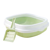 Maxbell Semienclosed Cat Toilet Stronger Durable Travel Litter Pan Cleaning Rabbit Green