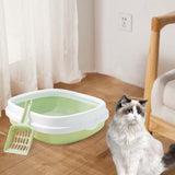 Maxbell Semienclosed Cat Toilet Stronger Durable Travel Litter Pan Cleaning Rabbit Green