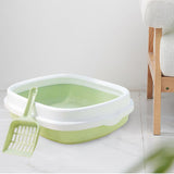 Maxbell Semienclosed Cat Toilet Stronger Durable Travel Litter Pan Cleaning Rabbit Green