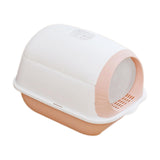 Maxbell Hooded Cat Litter Box Enclosed Potty Toilet Bedpan with Gate Pet Litter Tray
