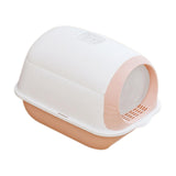 Maxbell Hooded Cat Litter Box Enclosed Potty Toilet Bedpan with Gate Pet Litter Tray