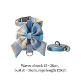 Maxbell Dog Harness and Leash Set Adjustable Dog Harness for Kitty Cat Accessories Blue