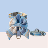 Maxbell Dog Harness and Leash Set Adjustable Dog Harness for Kitty Cat Accessories Blue