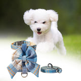 Maxbell Dog Harness and Leash Set Adjustable Dog Harness for Kitty Cat Accessories Blue