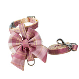 Maxbell Dog Harness and Leash Set Adjustable Dog Harness for Kitty Cat Accessories Pink