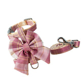 Maxbell Dog Harness and Leash Set Adjustable Dog Harness for Kitty Cat Accessories Pink