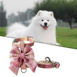 Maxbell Dog Harness and Leash Set Adjustable Dog Harness for Kitty Cat Accessories Pink