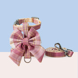 Maxbell Dog Harness and Leash Set Adjustable Dog Harness for Kitty Cat Accessories Pink