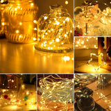 Maxbell String Light Battery Operated Christmas Light Waterproof for Bar Home Garden 2pcs Warm White