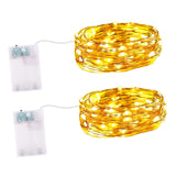 Maxbell String Light Battery Operated Christmas Light Waterproof for Bar Home Garden 2pcs Warm White