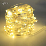 Maxbell String Light Battery Operated Christmas Light Waterproof for Bar Home Garden 2pcs Warm White
