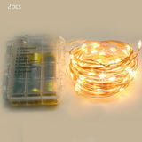 Maxbell String Light Battery Operated Christmas Light Waterproof for Bar Home Garden 2pcs Warm White