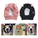 Maxbell Dog Knitted Hat Winter Pet Ear Muffs Noise Protection Multiple Functions Pink