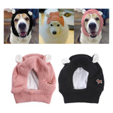 Maxbell Dog Knitted Hat Winter Pet Ear Muffs Noise Protection Multiple Functions Pink